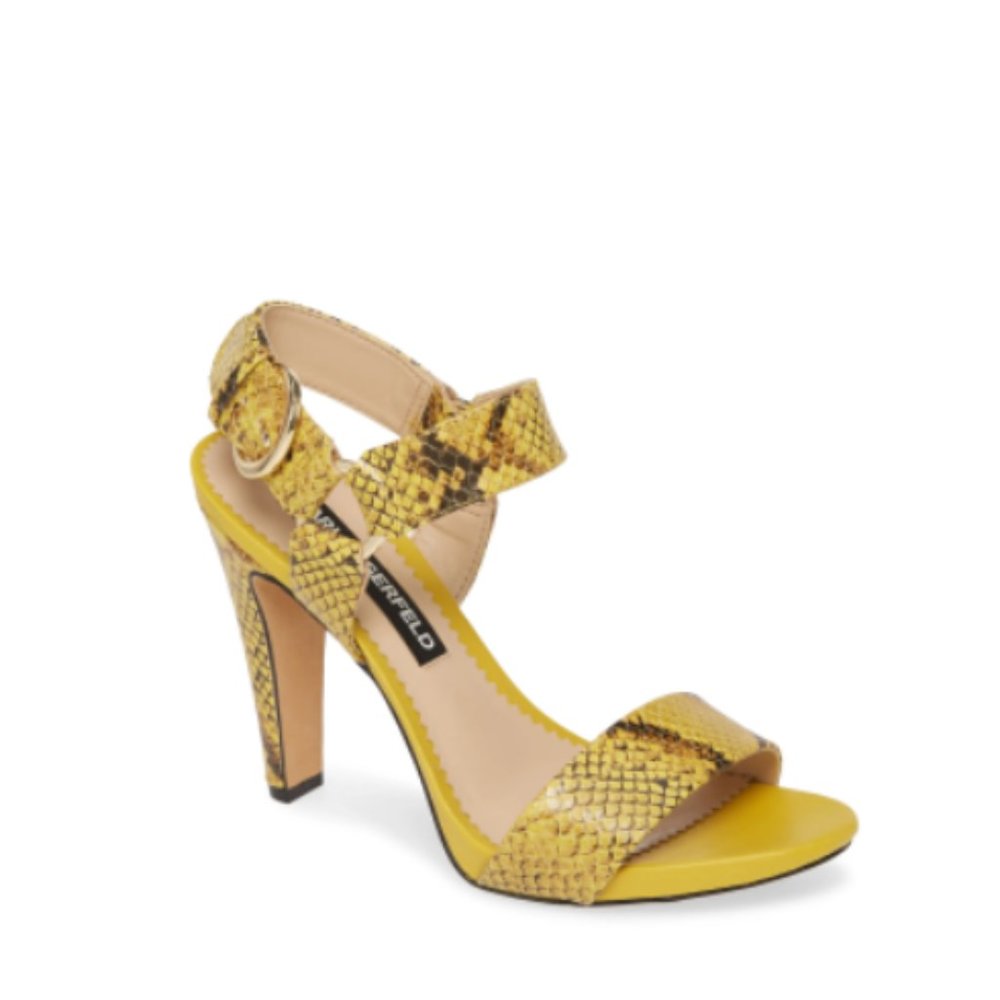 KARL LAGERFELD  Cieone Sandal In Yellow Leather